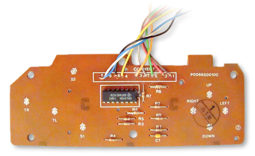 top view of the circuit board